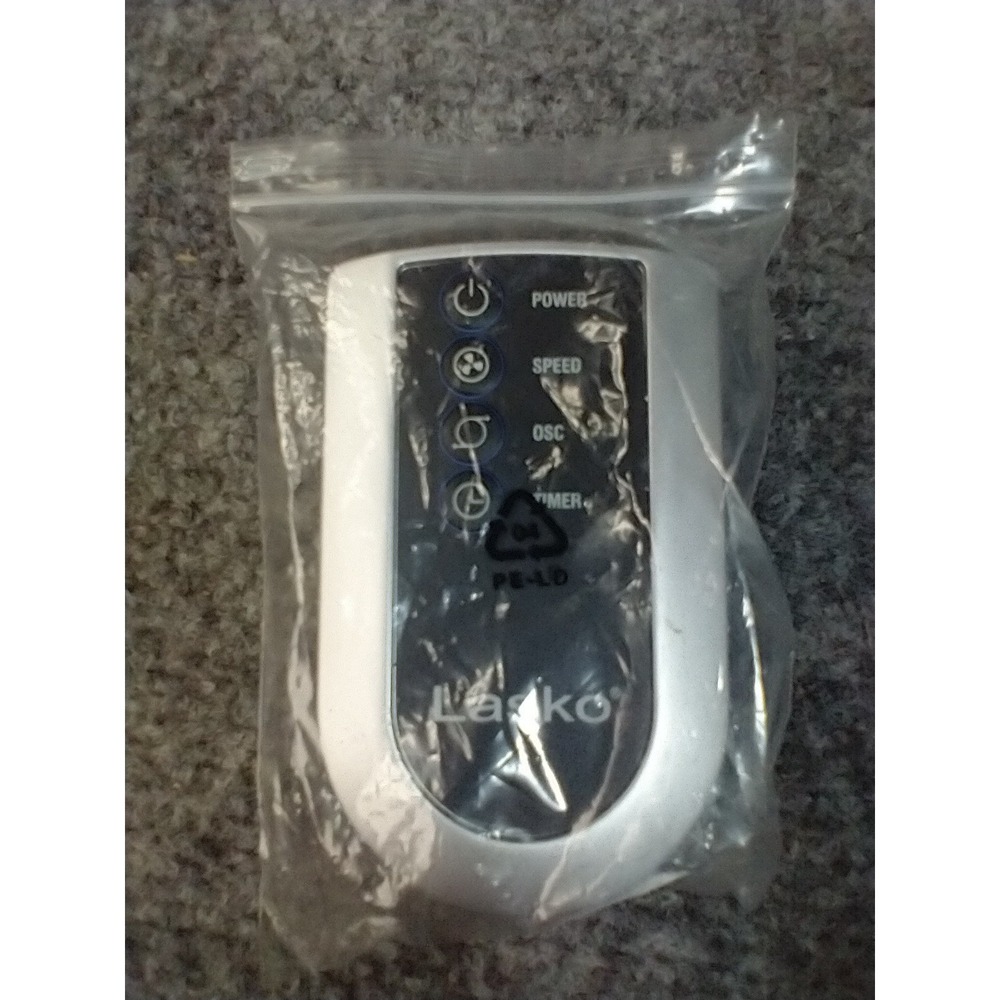 Lasko Tower Fan Remote Control Unisex OS Silver Black 4-Button Oscillation Timer